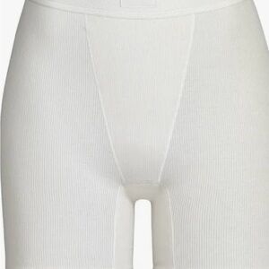 SKIMS White Ribbed Pajama Shorts